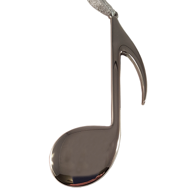 Silver Eighth Note Ornament